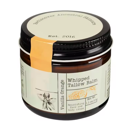 100% Grass Fed Whipped Tallow Bath Balm - Vanilla Orange